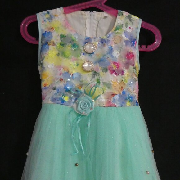 Floral Sleeveless Dress | size 24 months | Zip-Up Back Closure - Picture 6 of 16
